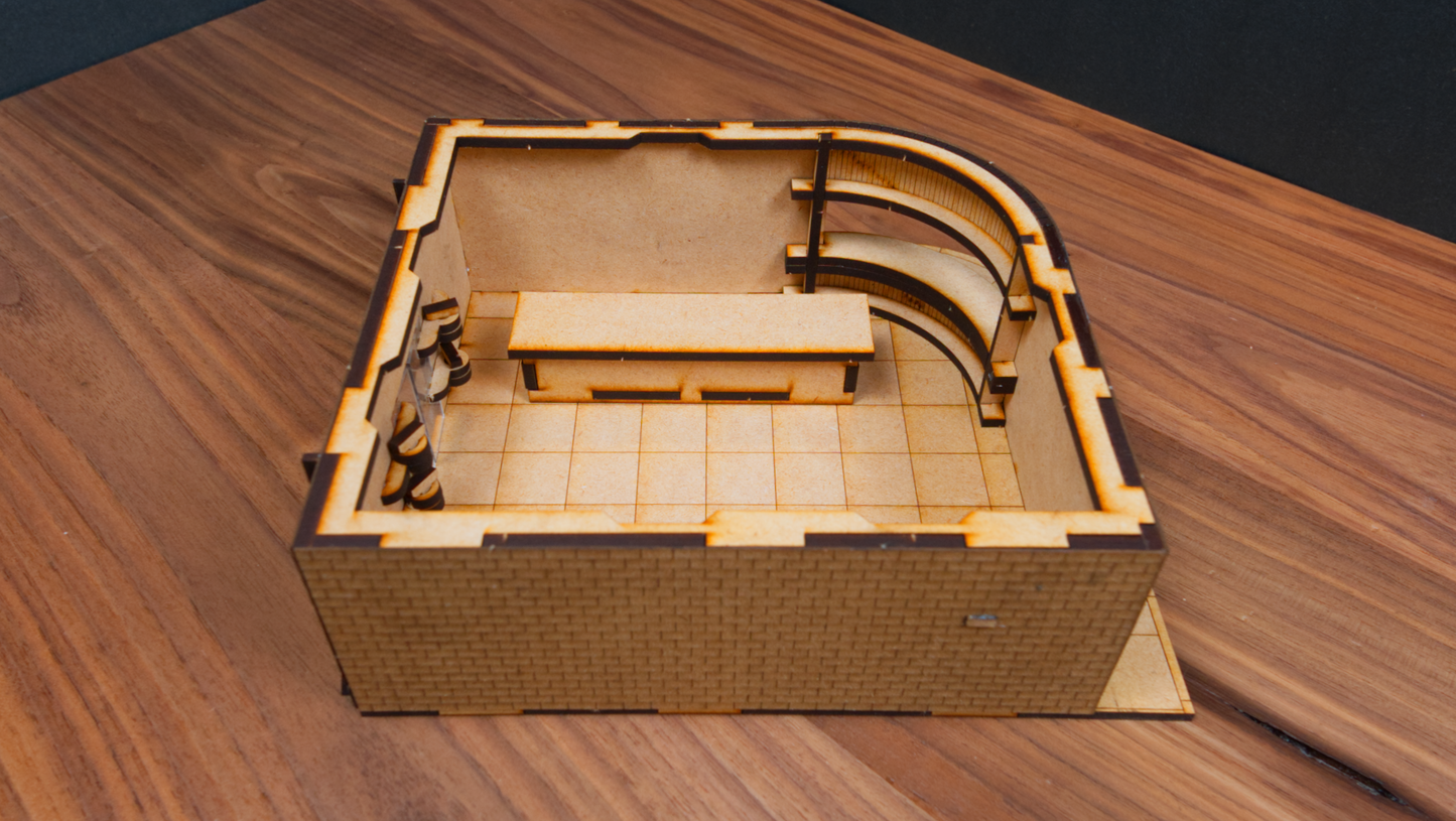 Curved Movie Theater - City Building 01 MDF Kit
