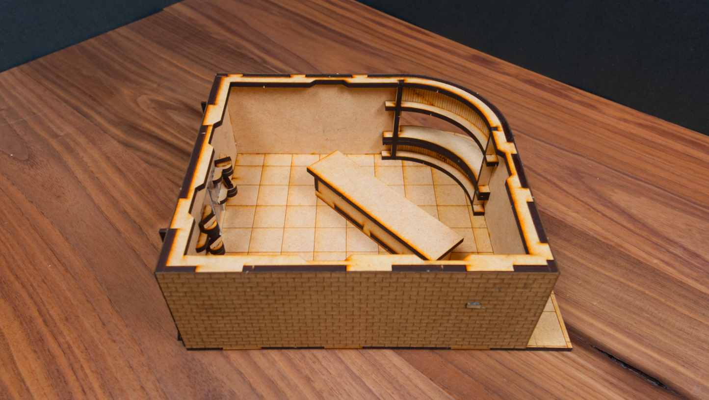 Curved Movie Theater - City Building 01 MDF Kit